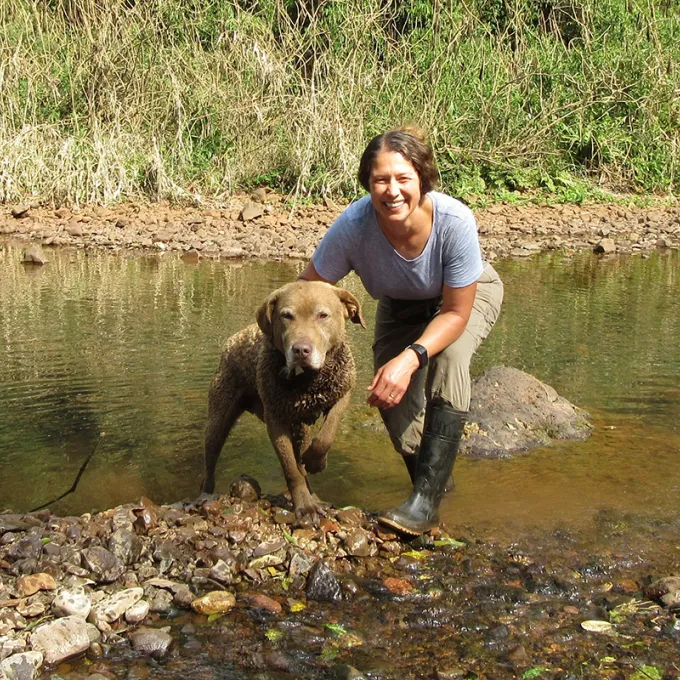dog and owner 